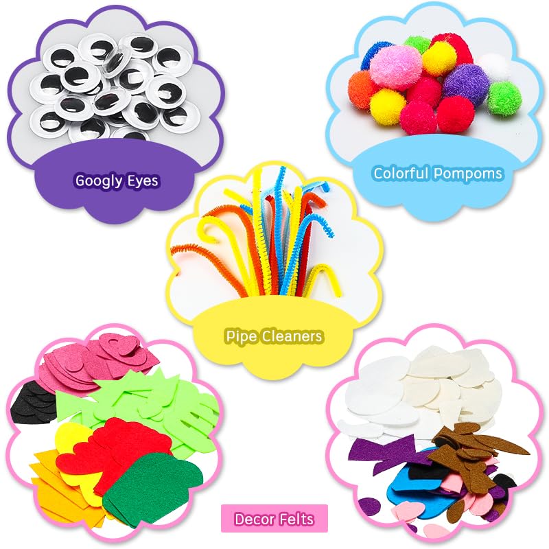 Watinc pipe cleaners for flexible puppet shaping and design