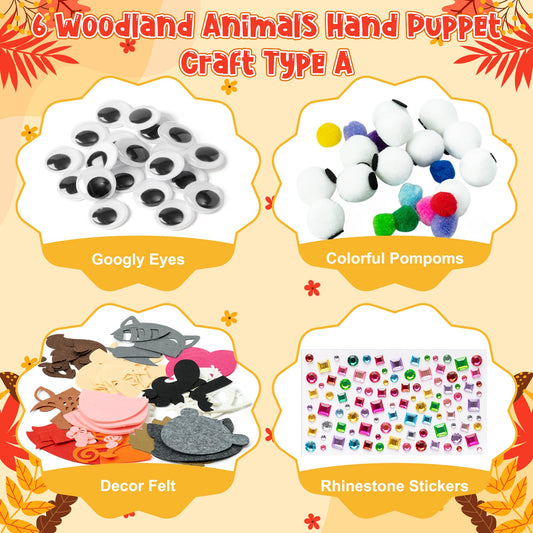 WATINC woodland felt patterns for versatile puppet designs.