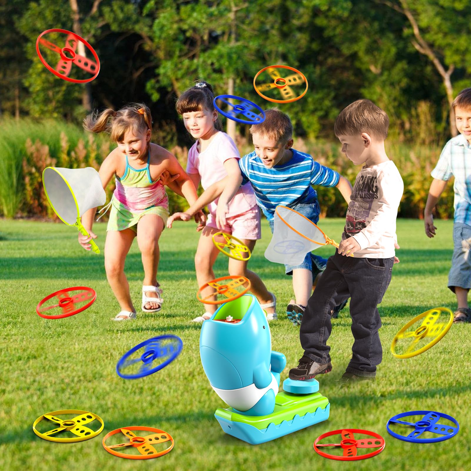WATUDOU colorful flying discs variety supports longer play sessions.