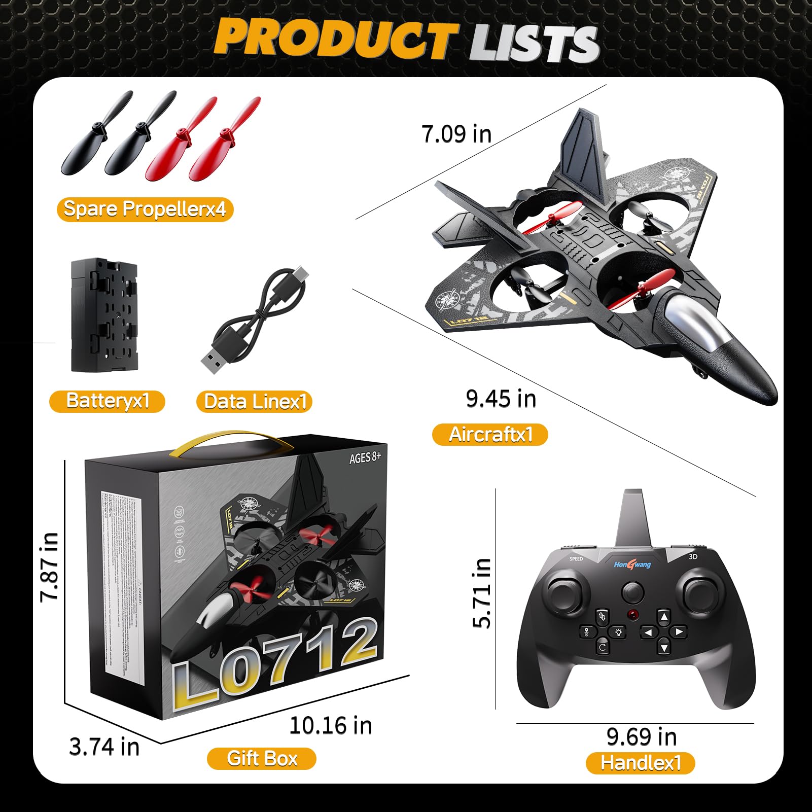 Watudou foam RC airplane drone in outdoor backyard or park use