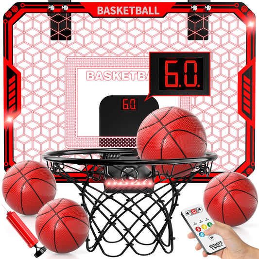 WATUDOU indoor hoop with LED backboard lights for night play