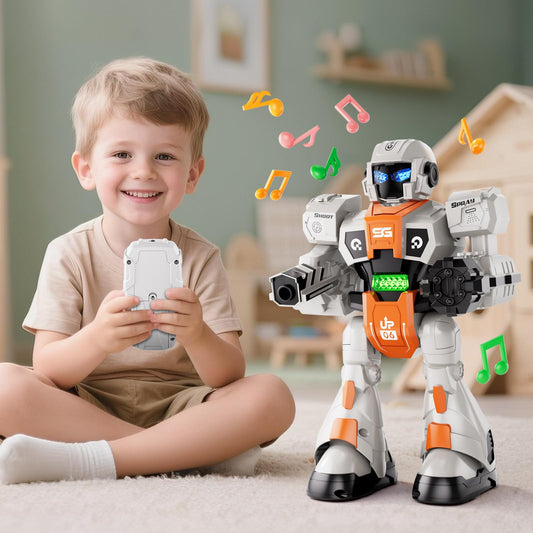 WATUDOU robot toy performs 360° rotation for dynamic play.