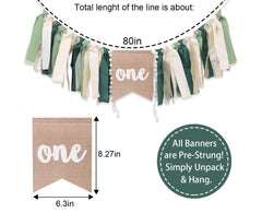 WAUAO Wild One cake smash banner creates a playful backdrop for celebrations
