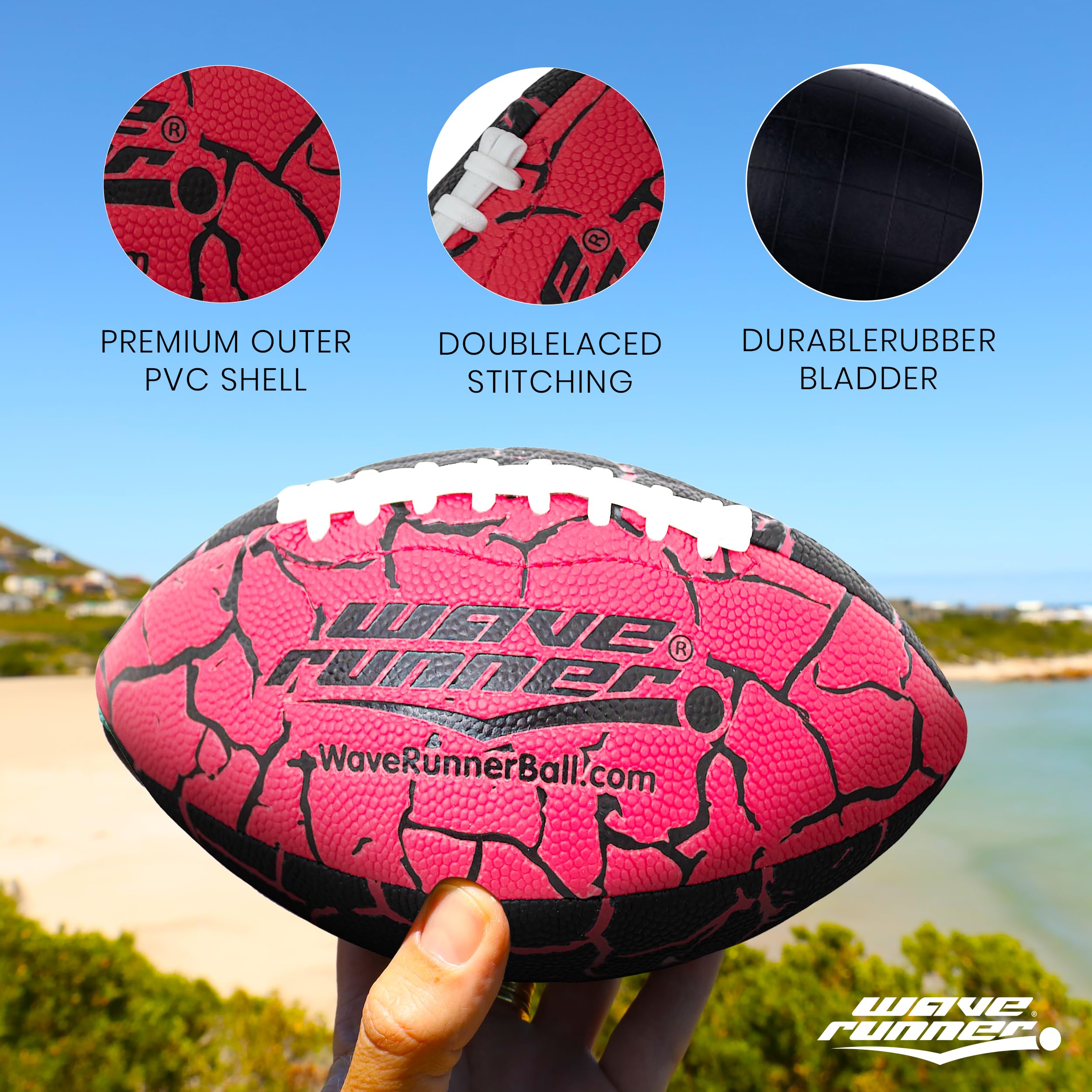 Wave Runner beach and pool game-ready football for family fun