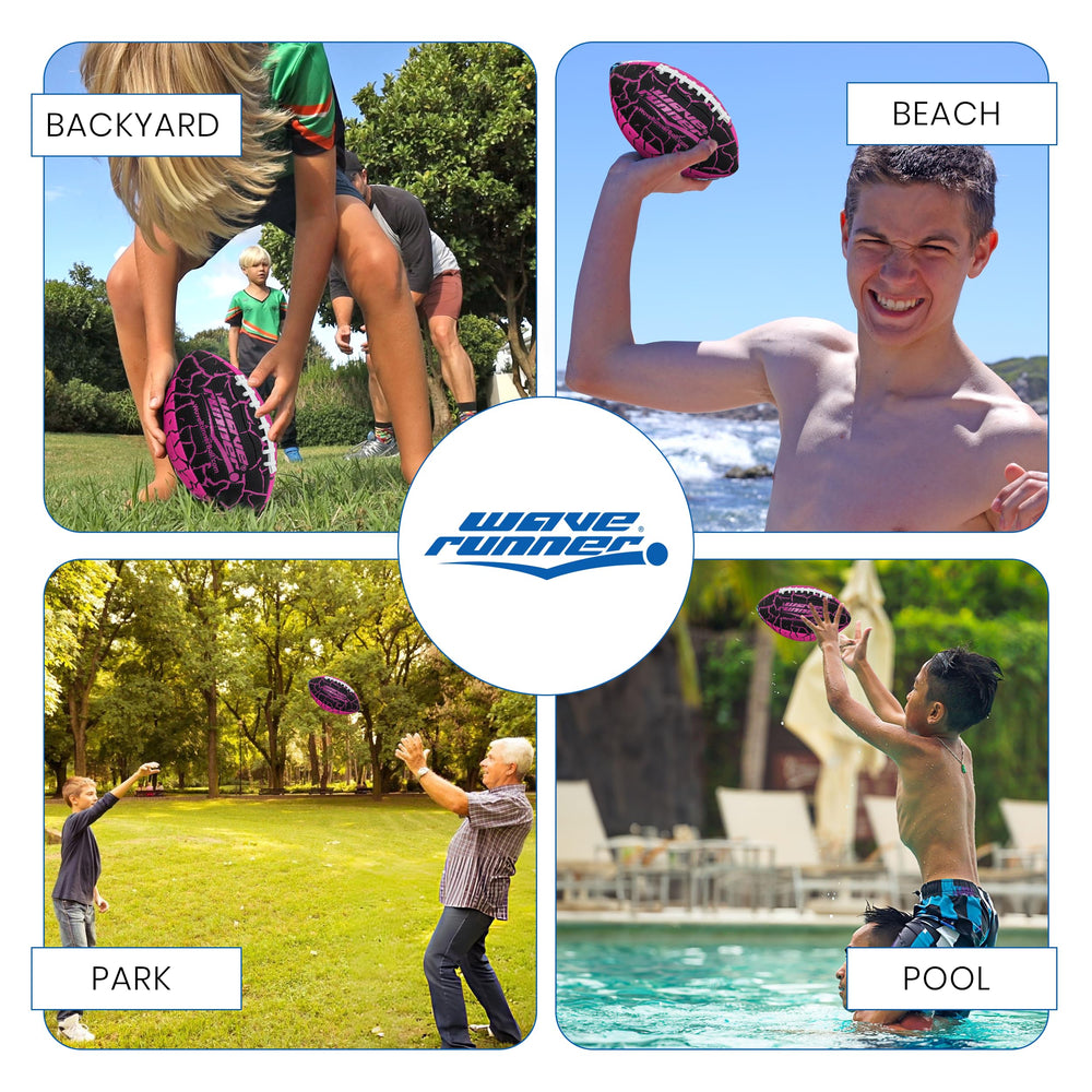 Wave Runner double-lace football design supports steadier throws