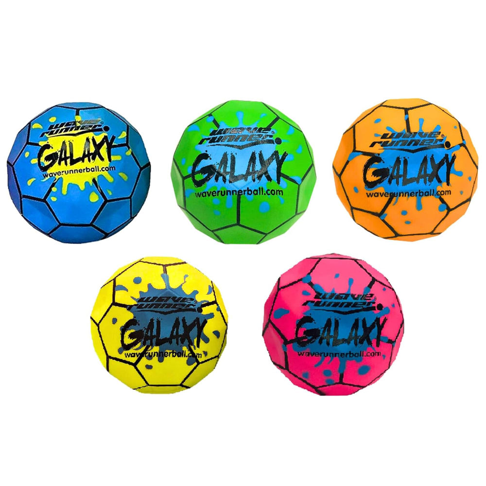Wave Runner Galaxy Bounce Ball skip action on water for pool and beach play