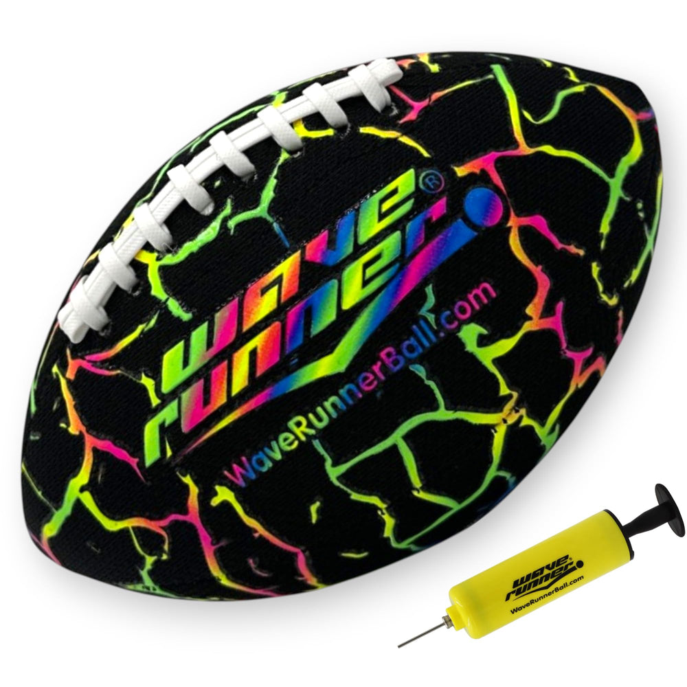 Wave Runner Grip It 9.25in football front view for secure water grip.