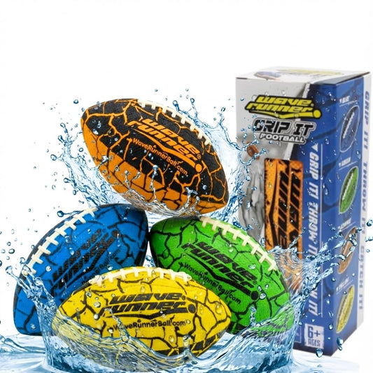 Wave Runner Grip It football with textured grip for pool play.