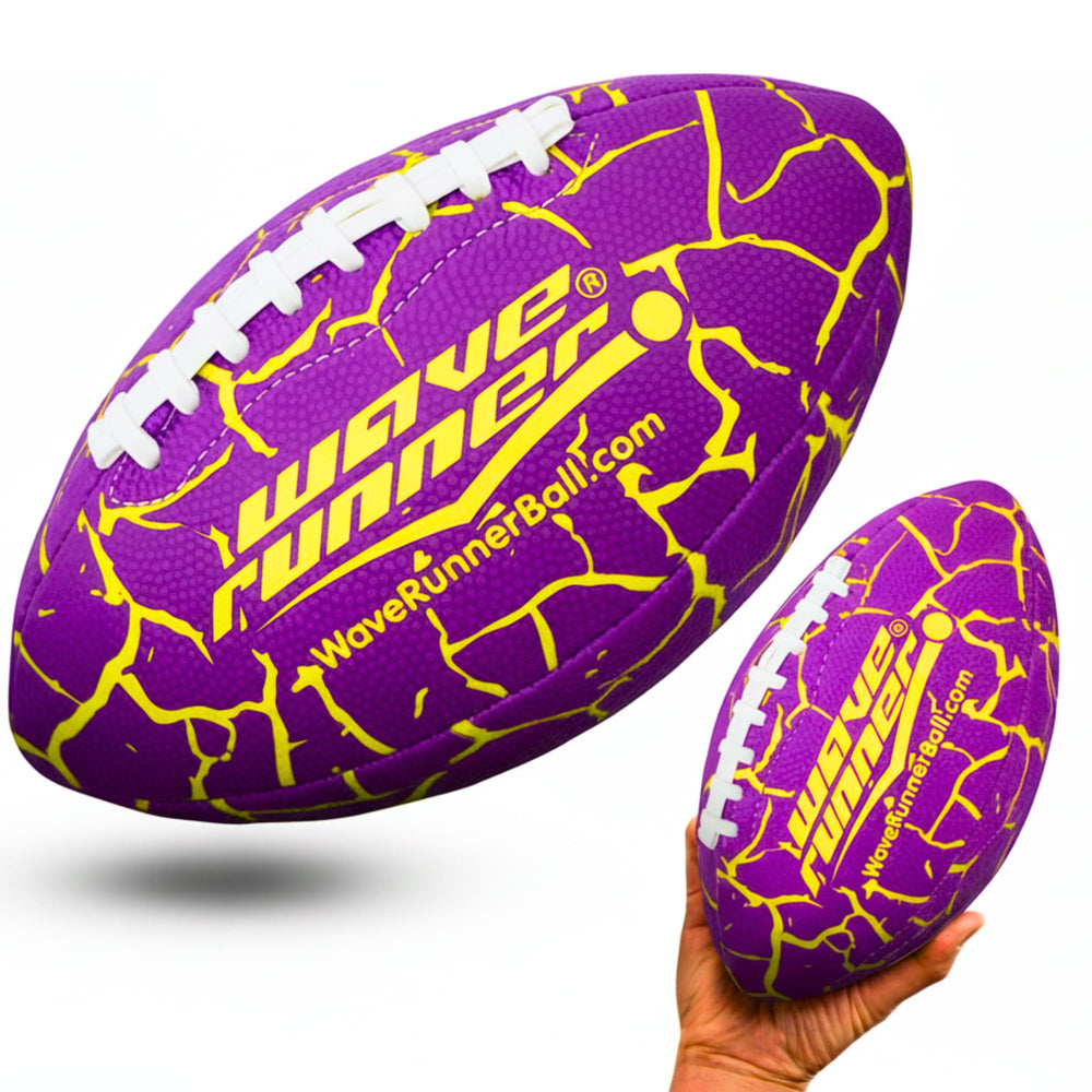 Wave Runner Grip It waterproof football with grip pattern for easier throws and catches.