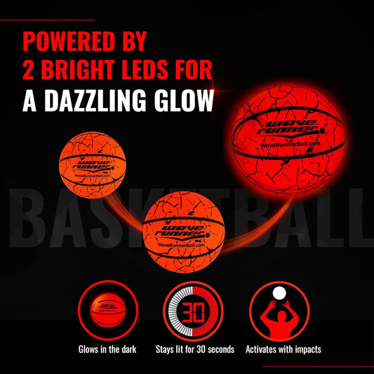 Wave Runner LED bounce captures every dribble during twilight sessions.