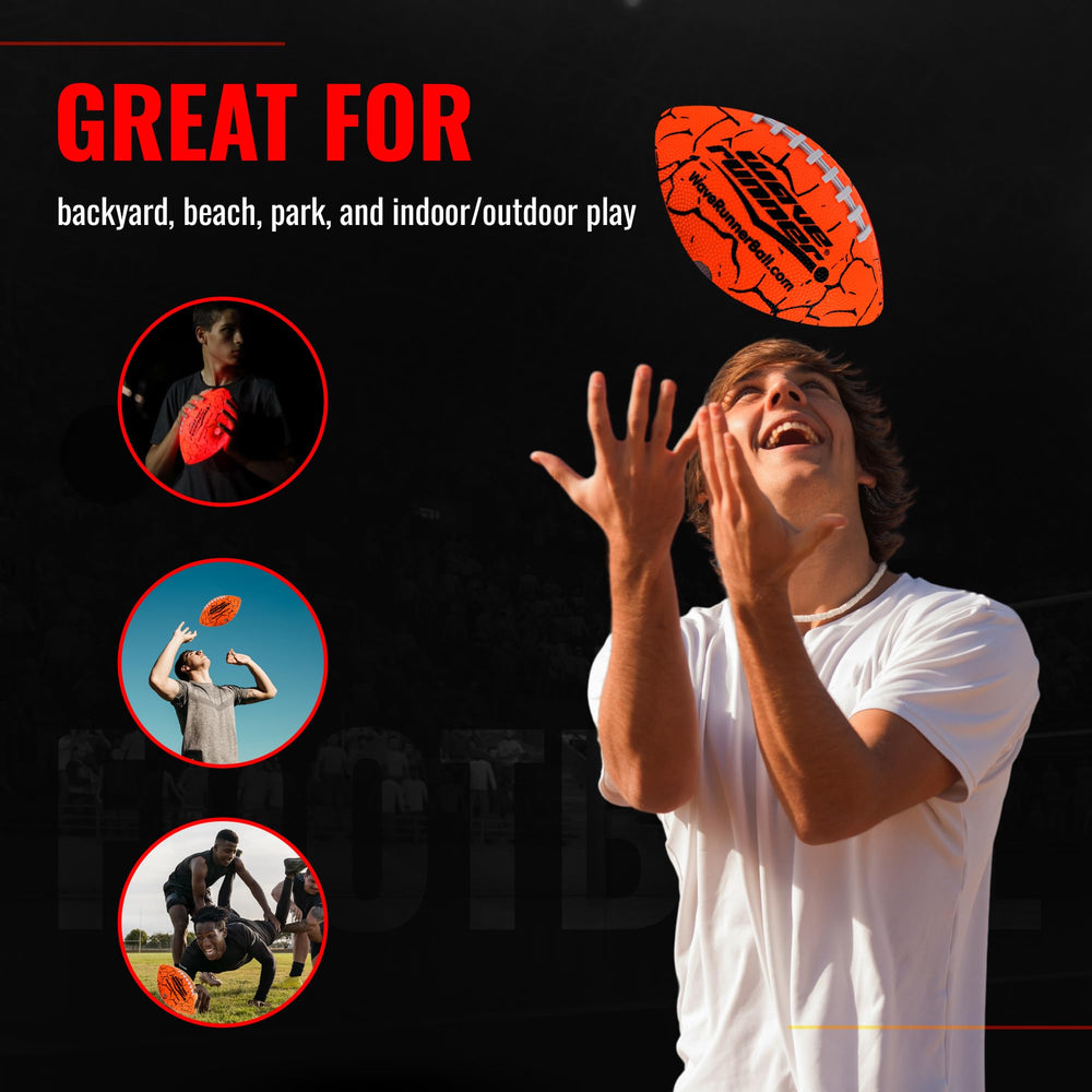 Wave Runner glow football lights activated by touch for easy use
