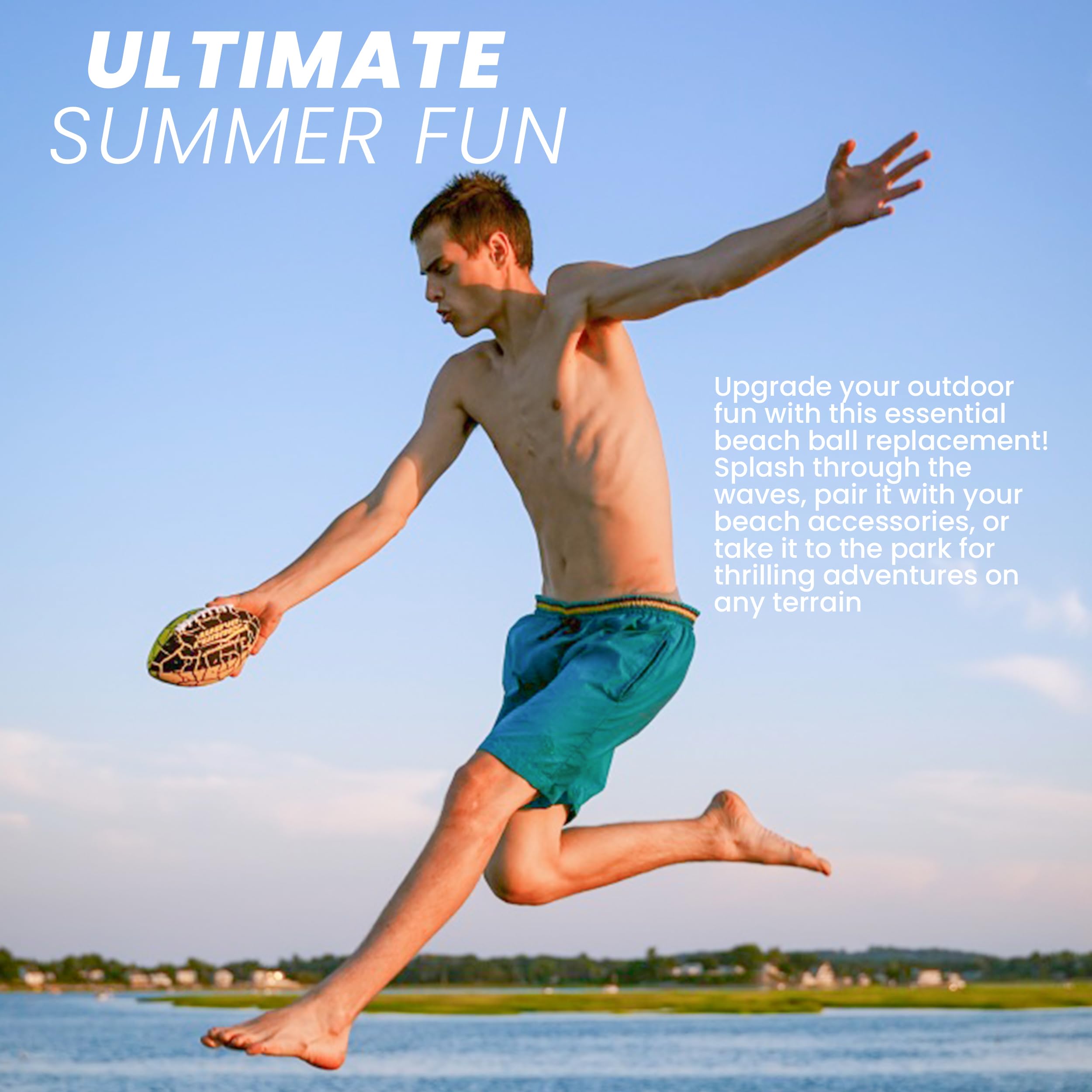 Wave Runner lightweight beach football ready for sunny days and games.