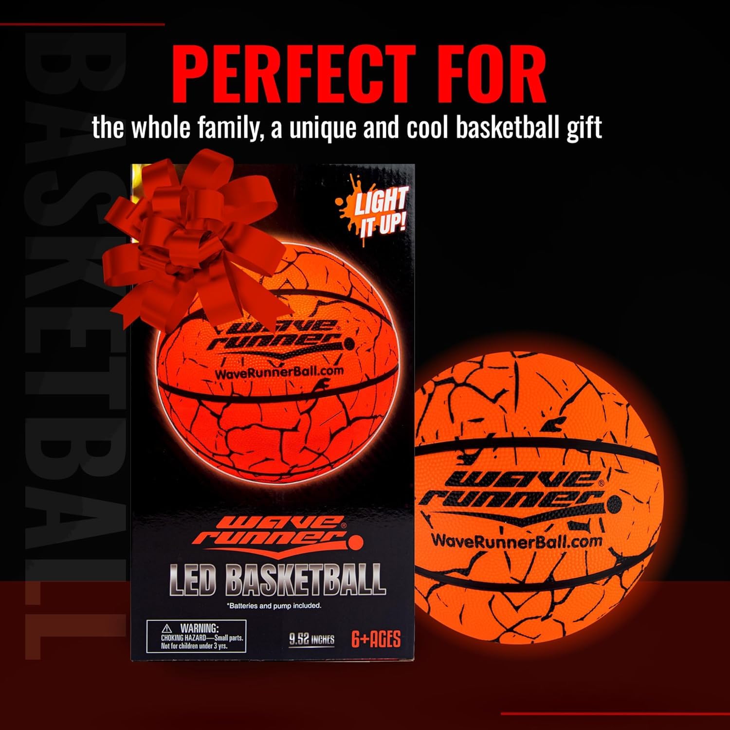 Teen-friendly glow basketball makes outdoor hoops more exciting.