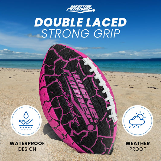 Wave Runner waterproof football ready for pool play with splash-worthy passes