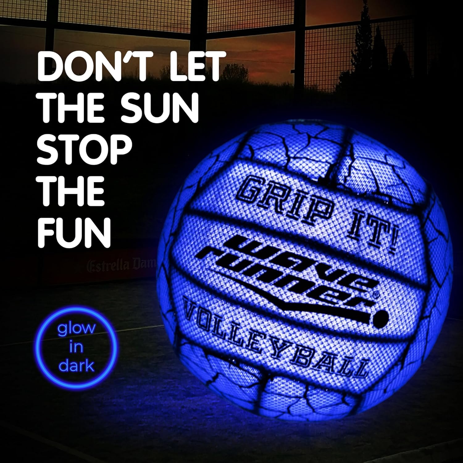 Wave Runner waterproof LED volleyball ready for pool and lake play.