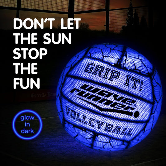 Wave Runner waterproof LED volleyball ready for pool and lake play.