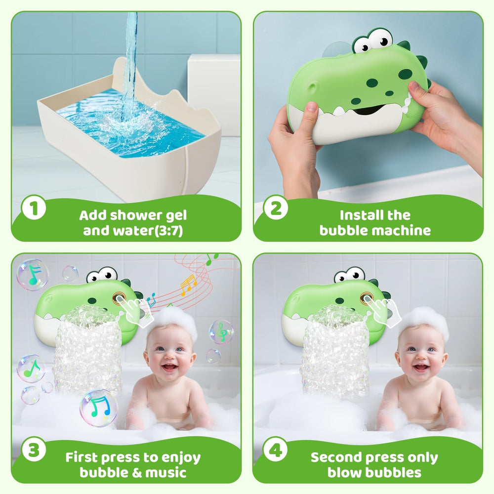WAVISA bubble maker with music enhances bath time with bubbles and tunes.