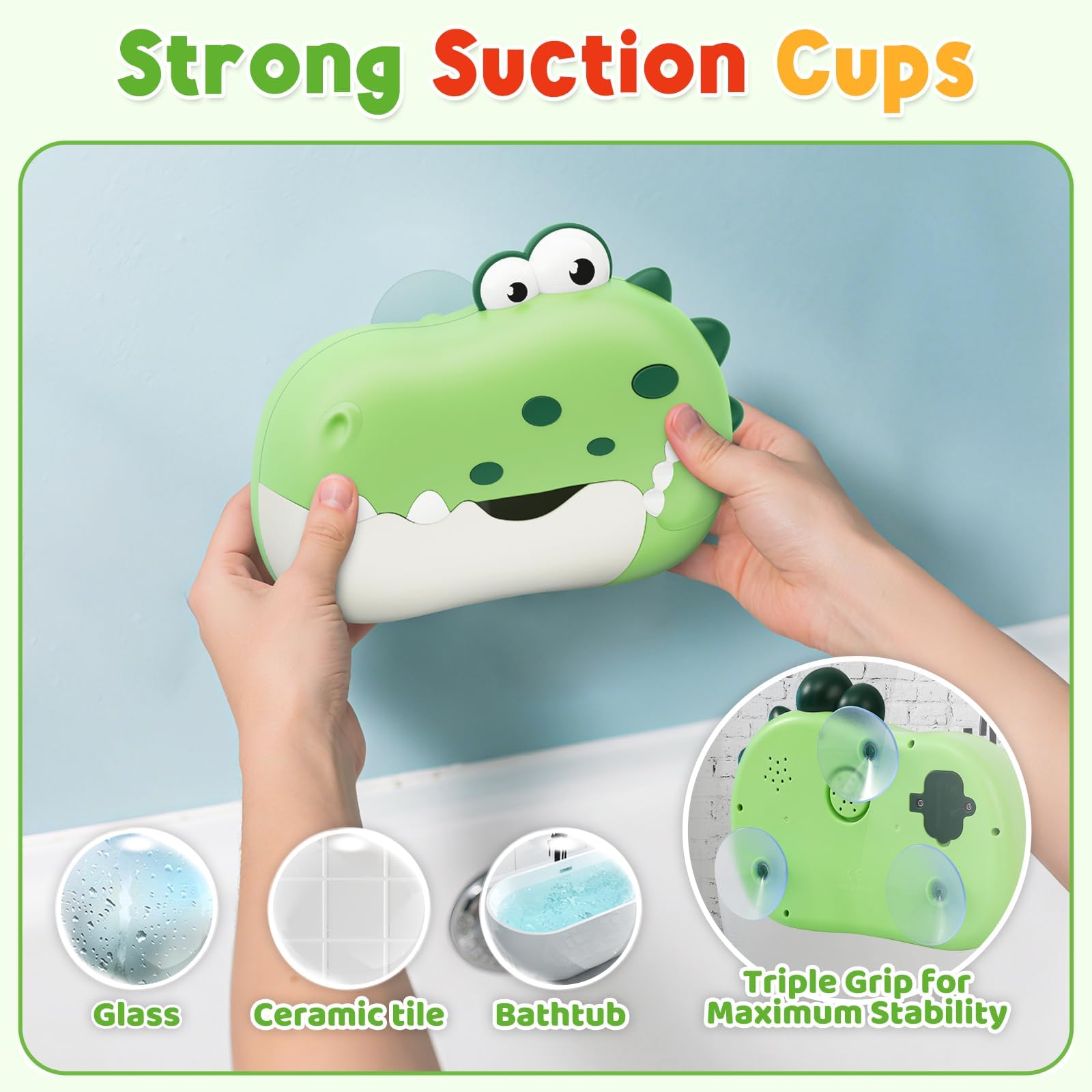 WAVISA green bath toy makes a delightful Christmas or birthday gift.