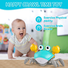 WAVISA Crawling Crab supports tummy time with bright colors and motion.