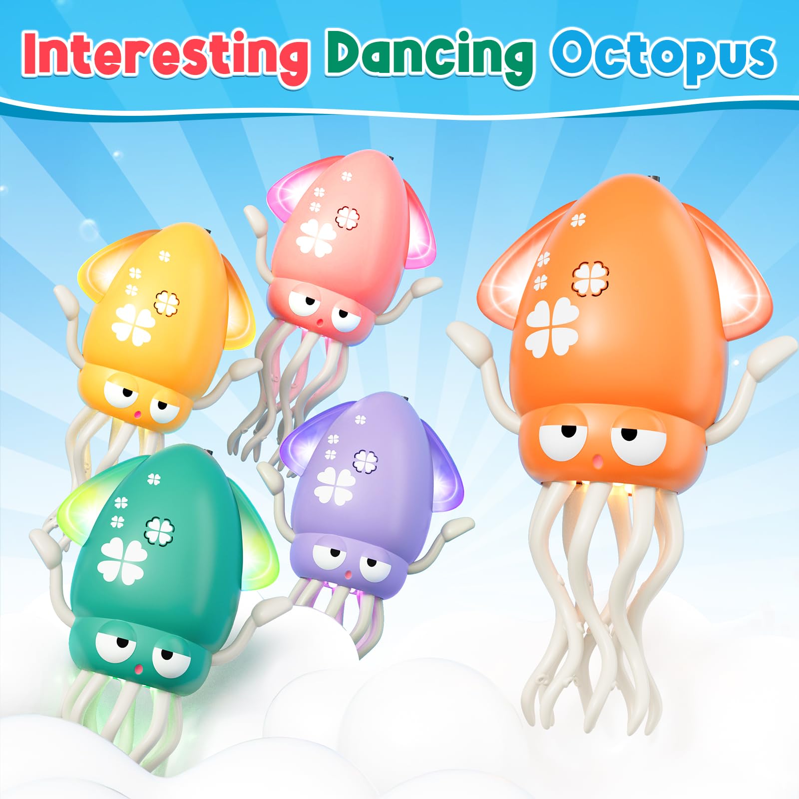 WAVISA Dancing Squid toy lights and music highlight sensory-rich playtime