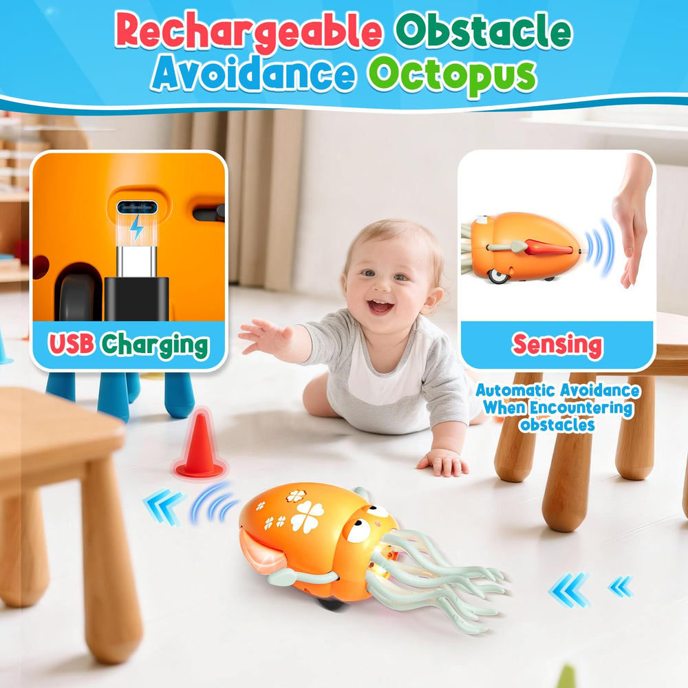 WAVISA Dancing Squid toy obstacle sensors help navigate around objects