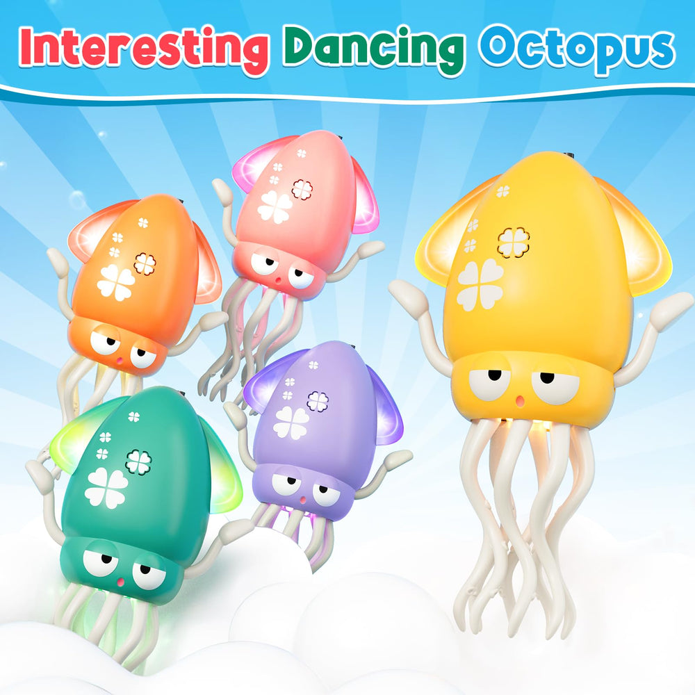 WAVISA octopus toy lights up with music to captivate toddlers during play.