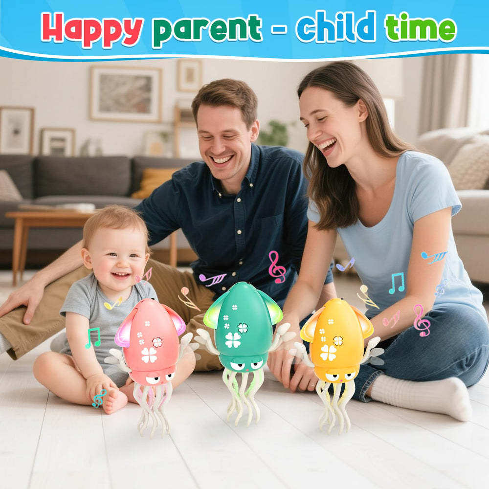 WAVISA USB-rechargeable dancing octopus for mess-free, portable fun anywhere.