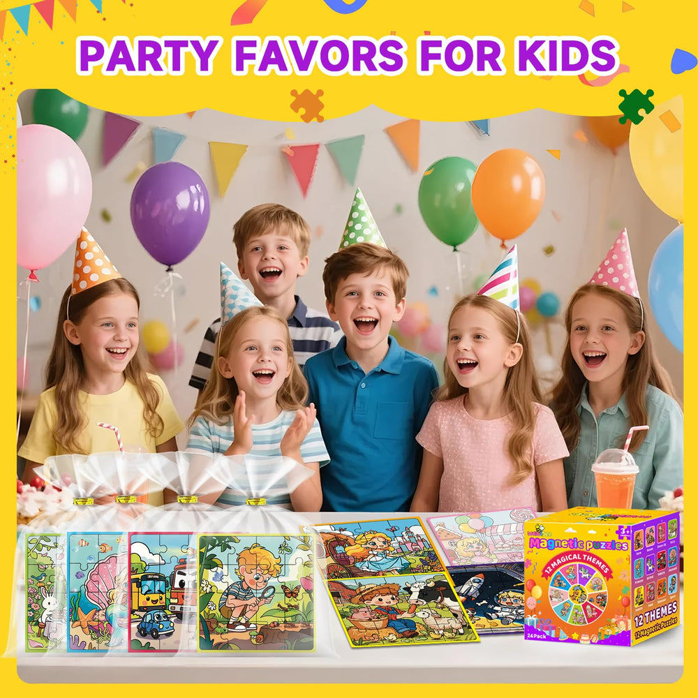 WAWIBEE magnetic puzzle princess theme promotes focused play and sharing during parties.
