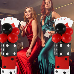 WAYASDCU casino theme decor set creates bold setup for party and photo backdrop.