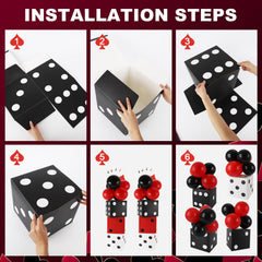 WAYASDCU oversized playing cards 8x11 add dramatic prop for poker party ambiance.