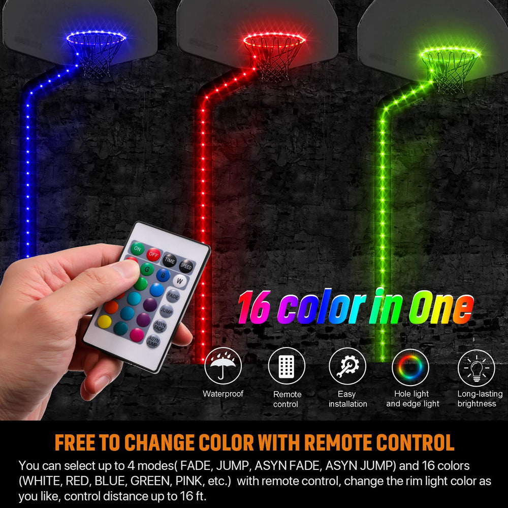Waybelive basketball pole light provides bright visibility for night hoops.