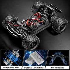 WayEee 1:18 off-road pickup red shell emphasizes bold styling