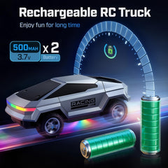 WayEee Cyber RC Truck LED lights enhance night time driving.