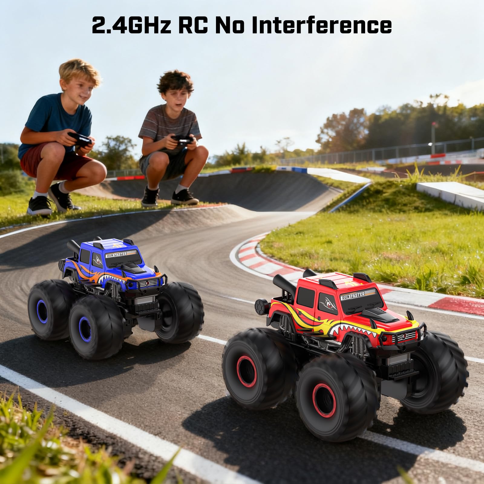 WayEee durable off-road tires improve traction on grass and sand.