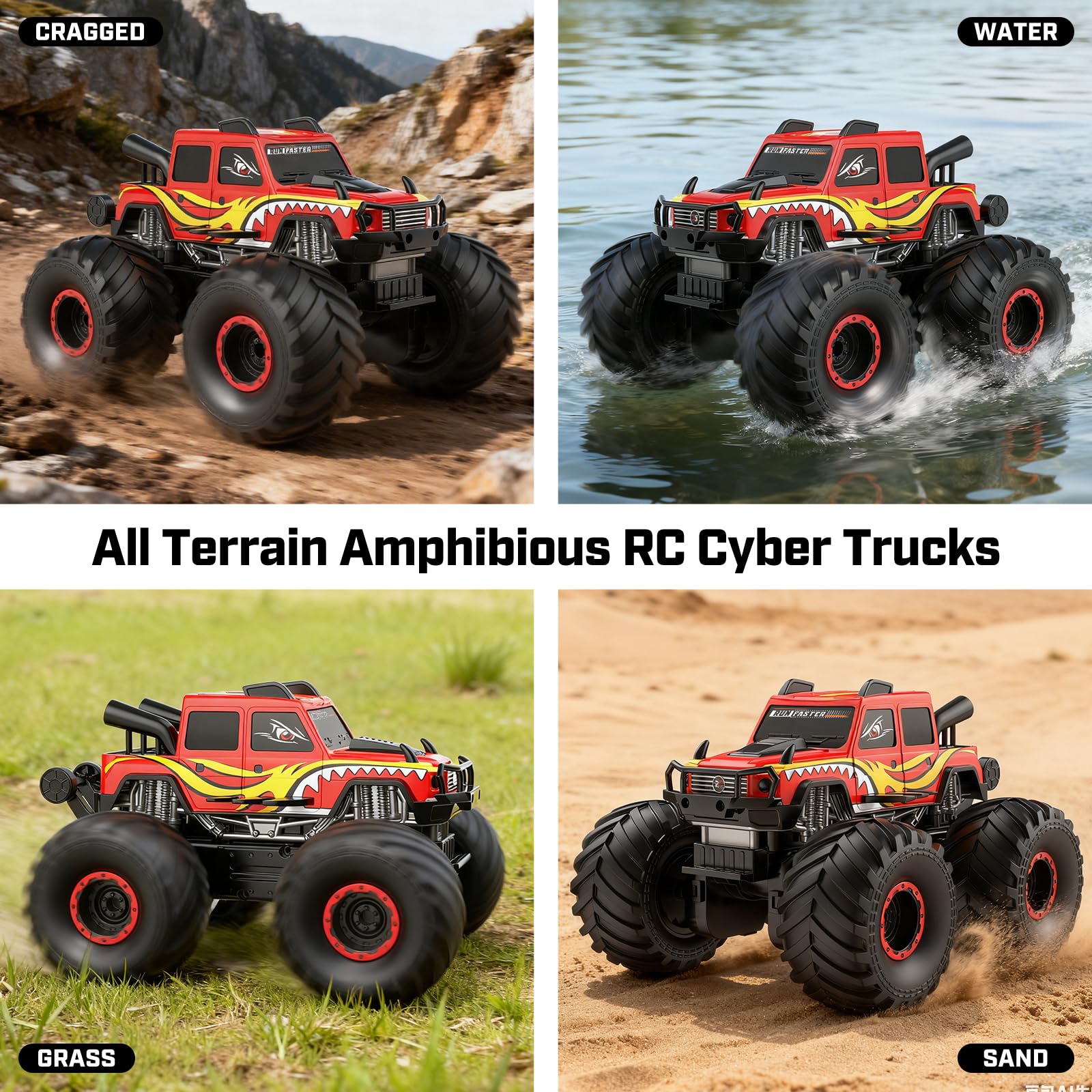 WayEee RC truck performing a 360-degree spin on flat ground