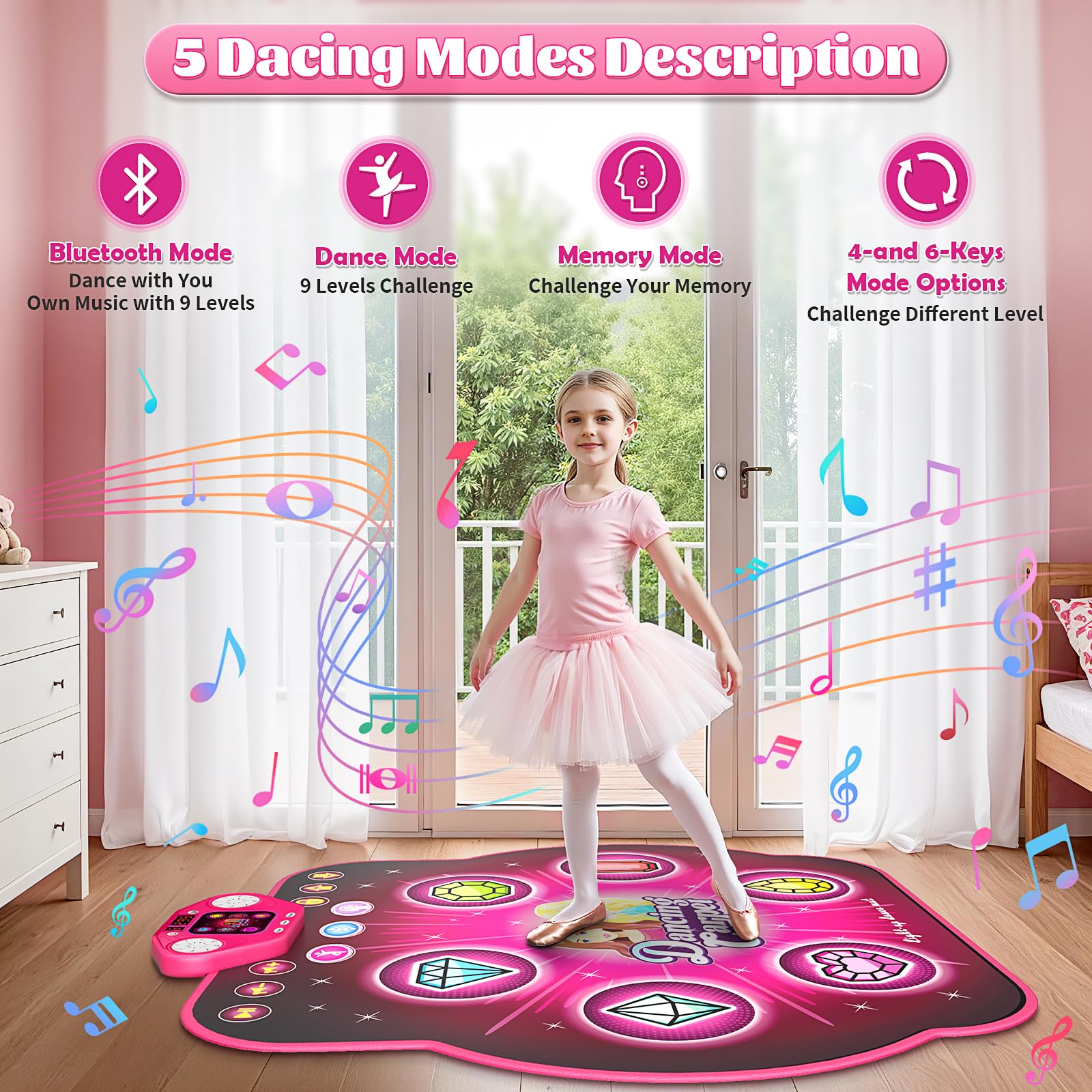 WAYKEE Dance Mat offers 27 levels across multiple challenges.