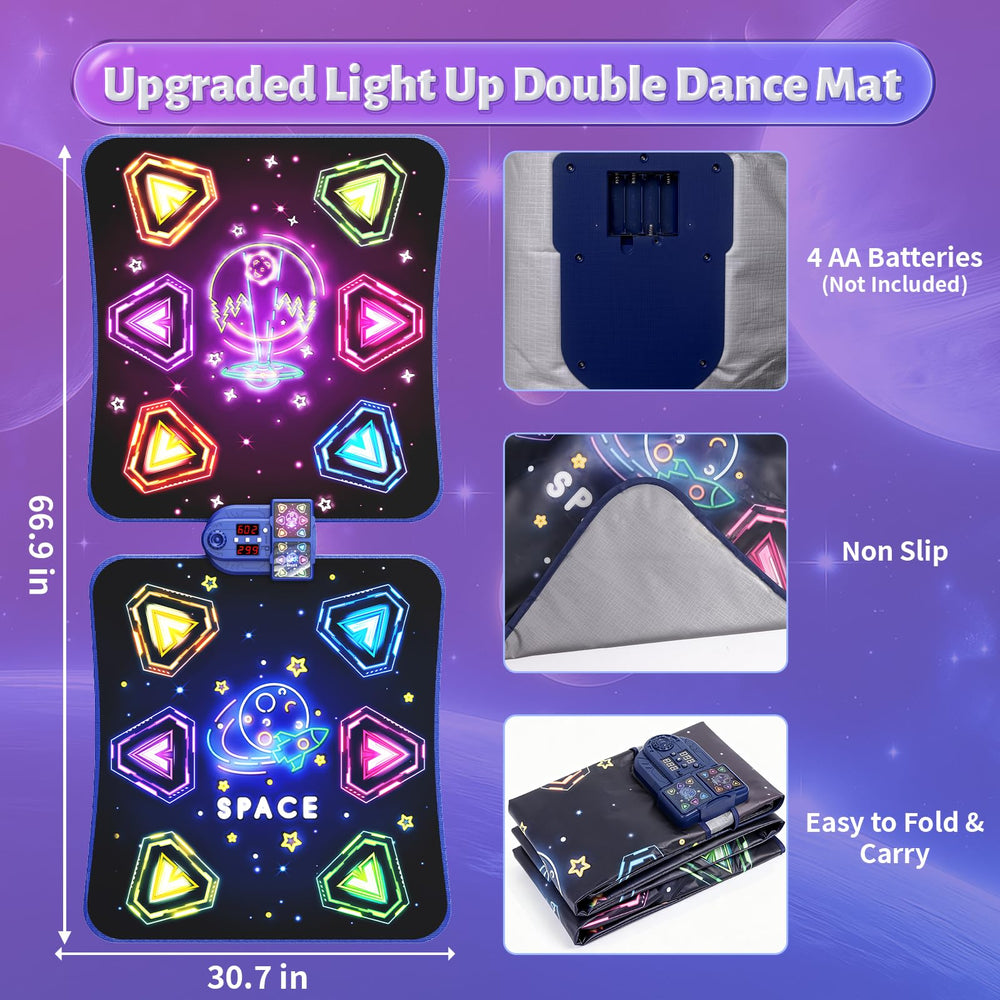 Waykee Dance Mat waterproof surface and wipe-clean design.