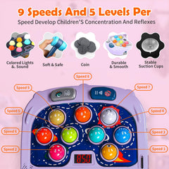 WAYKEE Whack a Game Mole lights and sounds enhance play immersion