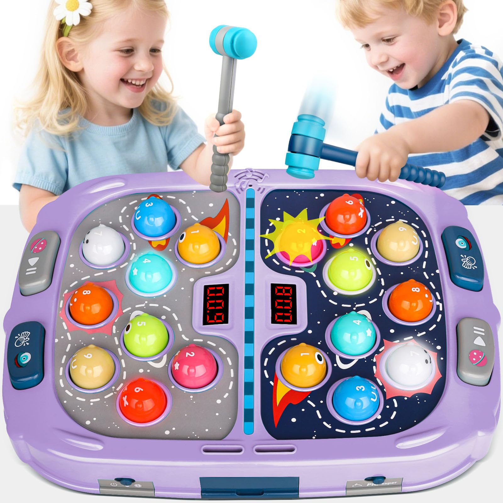 WAYKEE Whack a Game Mole playfield lights and action boost engagement