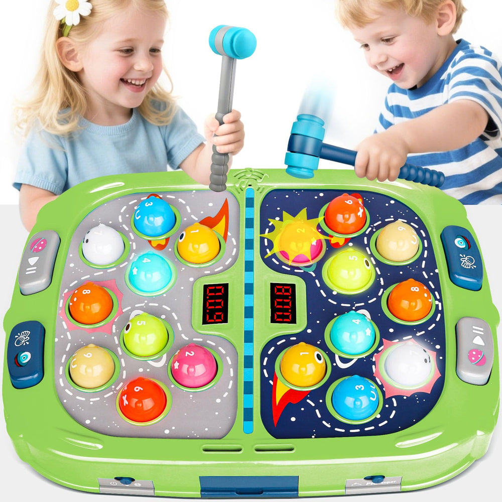 WAYKEE Whack a Game Mole playfield offers a large 12x16 inch space for active play.