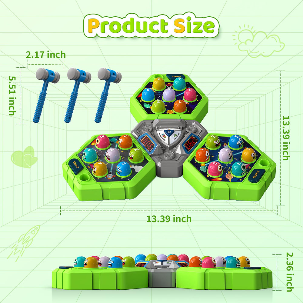 WAYKEE Whack Game Mole 21 colorful balls spark bright gameplay