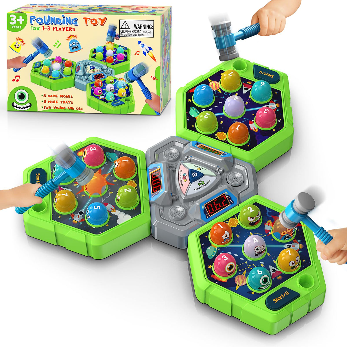 WAYKEE Whack Game Mole play area for multiplayer fun and active play