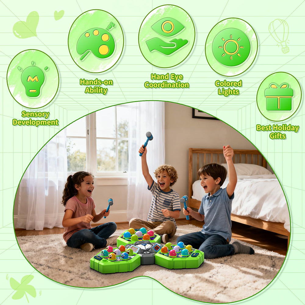 WAYKEE Whack Game Mole score displays enable quick competition