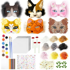WAYNHUI Diy Therian Mask Kit: blank cat mask base for customizable cosplay.