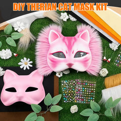 WAYNHUI Therian mask kit faux fur strips deliver soft, realistic design.