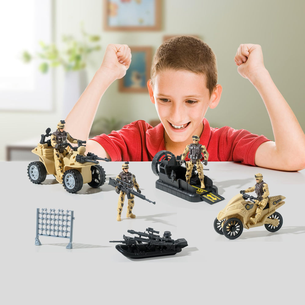 Wbzle army playset makes a thoughtful gift for kids' adventures.