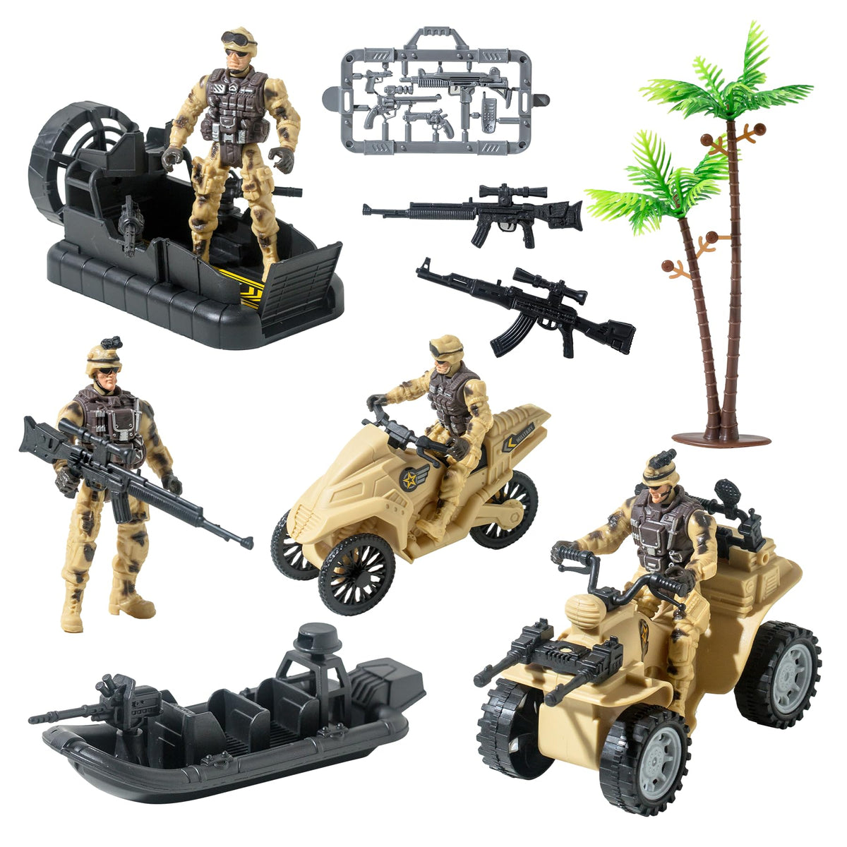 Wbzle army soldier figures for imaginative role-play and storytelling.
