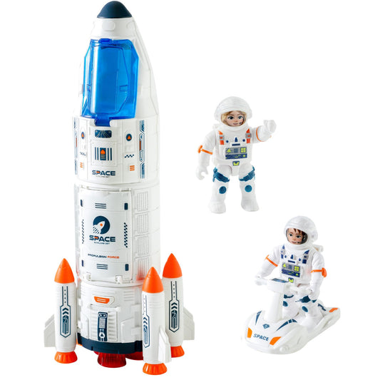 Wbzle rocket front view invites imaginative space play and exploration.