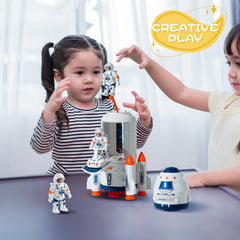 Wbzle space rocket built from durable ABS for long-lasting safe play.