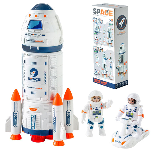 Wbzle space rocket toy: assembling the ship boosts hands-on play and problem-solving.